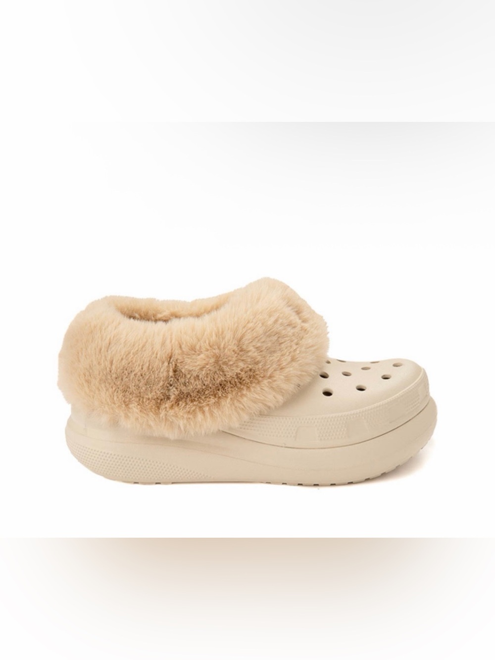 Crocs Unisex Furever Crush Clog - Bone Size Women’s 8
